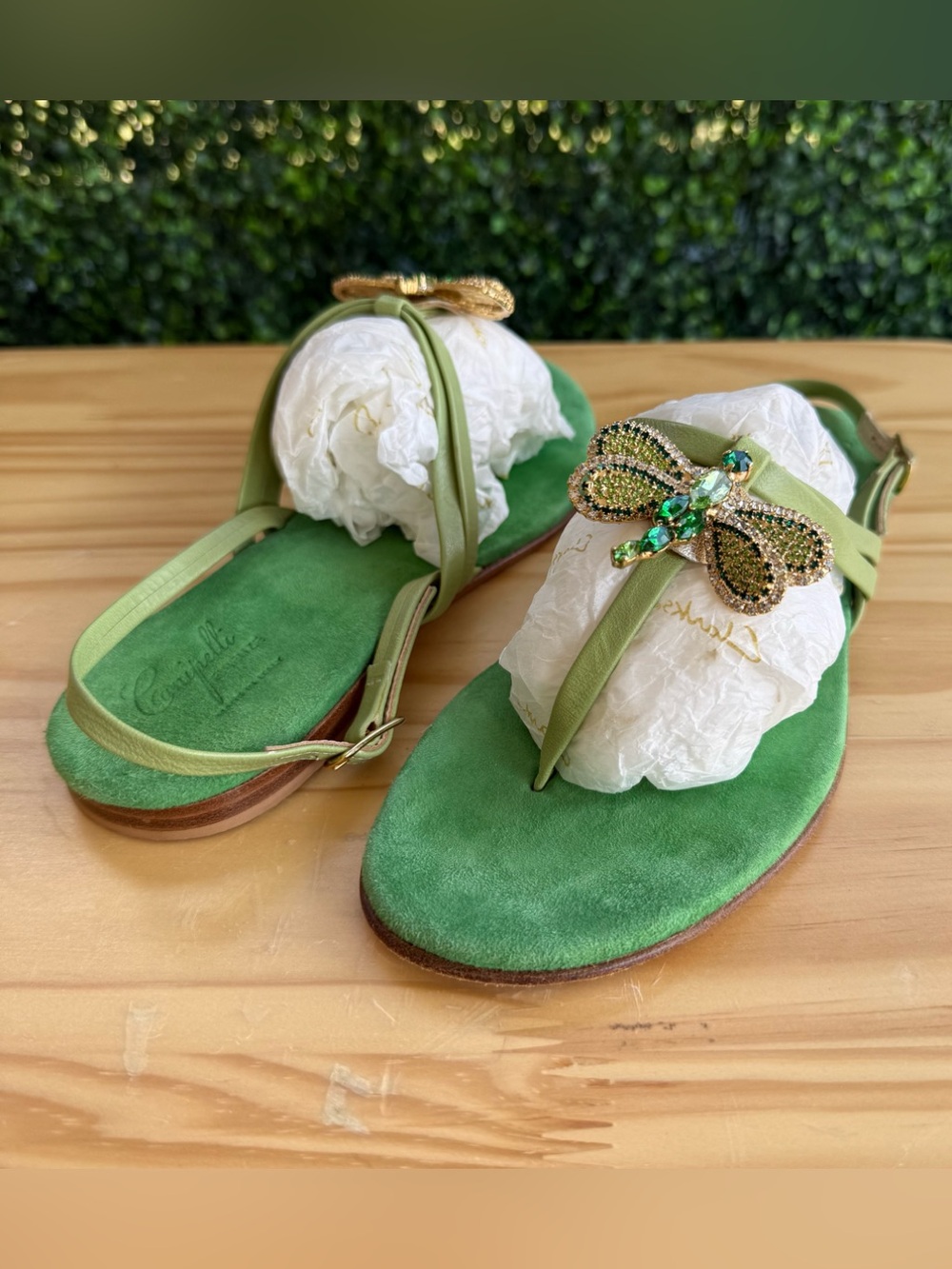 Caprielli Firenze Jeweled Dragonfly Sandals 39